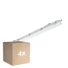 Fordelspakke 4x Philips LED Vandtæt Lysrender Ledinaire WT065C 23/42W 2900/4800lm - 840 Kold Hvid | 120cm